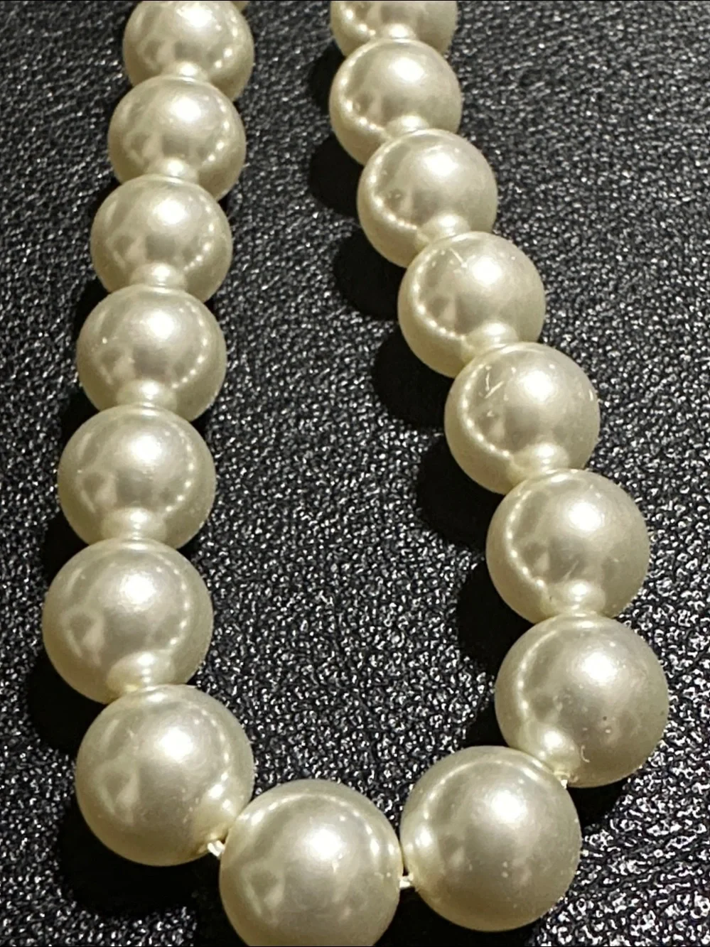 Classic Faux White 8.2mm Pearl Single Strand Necklace